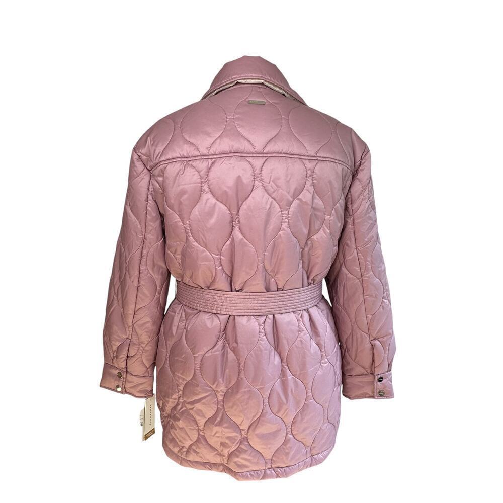 Sanctuary Dusky Pink Lightweight Quilted Puffy Belted Jacket Wm’s XL NWT - Picture 3 of 5